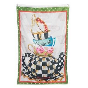 Nwot Mackenzie Childs stacking teacups flag